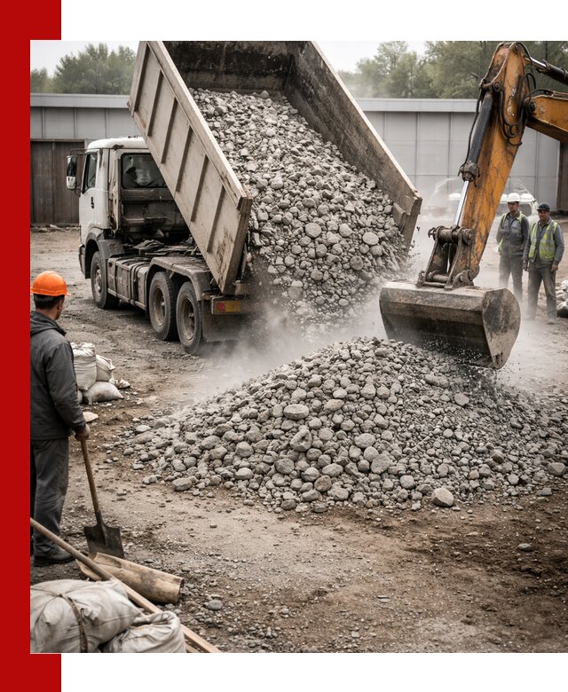 Доставка дробленого бетона в Сосногорске оптом и в розницу
