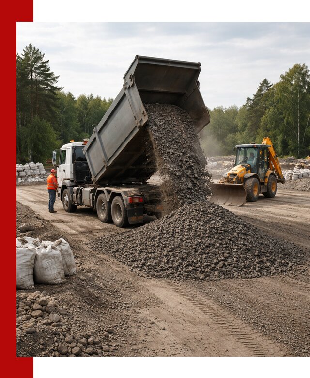 Доставка дробленого асфальта в Сосногорске для дорожных работ
