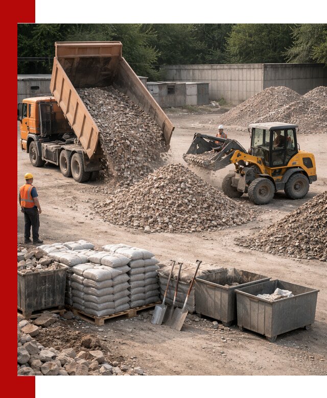 Вторичные материалы для отсыпки в Сосногорске — поставка и доставка