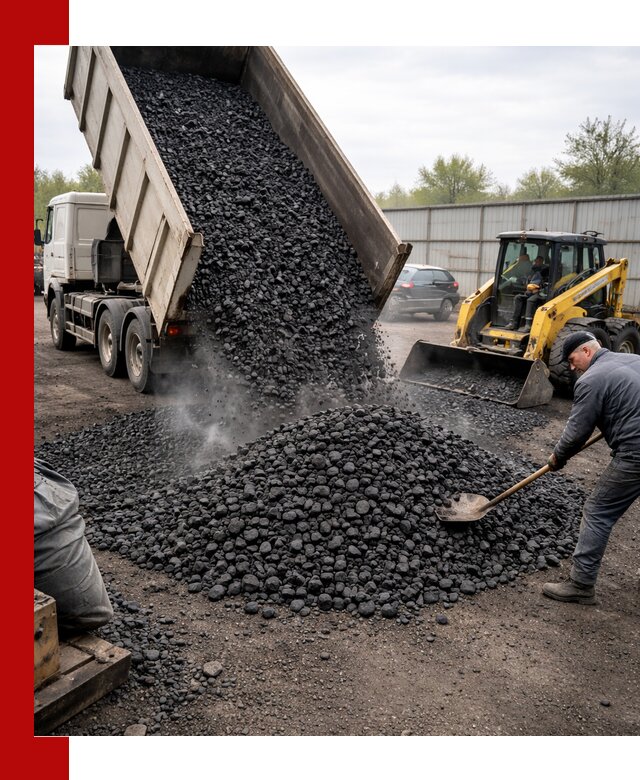 Доставка угля орех в Сосногорске оптом и в розницу