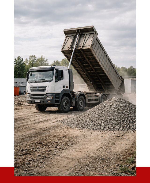 Доставка самосвалом 40 кубов в Сосногорске от 9284 р. | ПРОНЕРУДСно