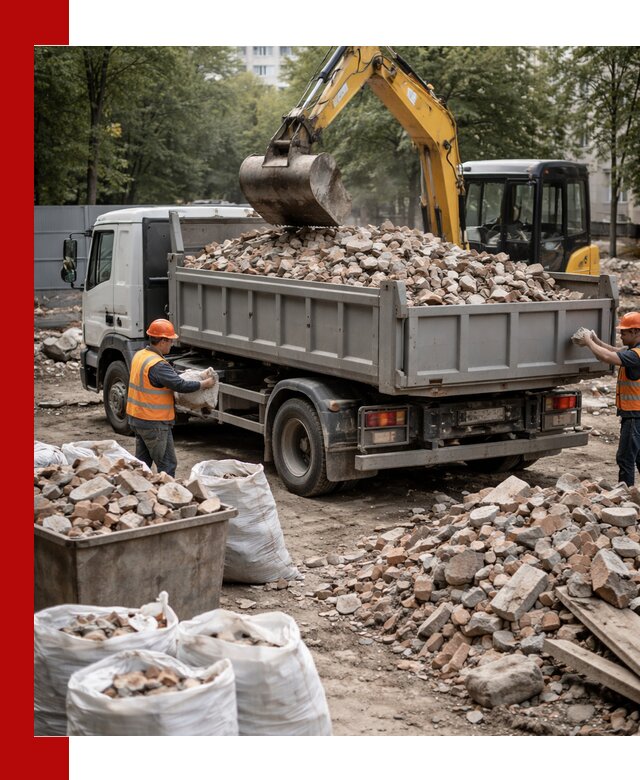 Вывоз строительного мусора в Сосногорске с самосвалами и контейнерами