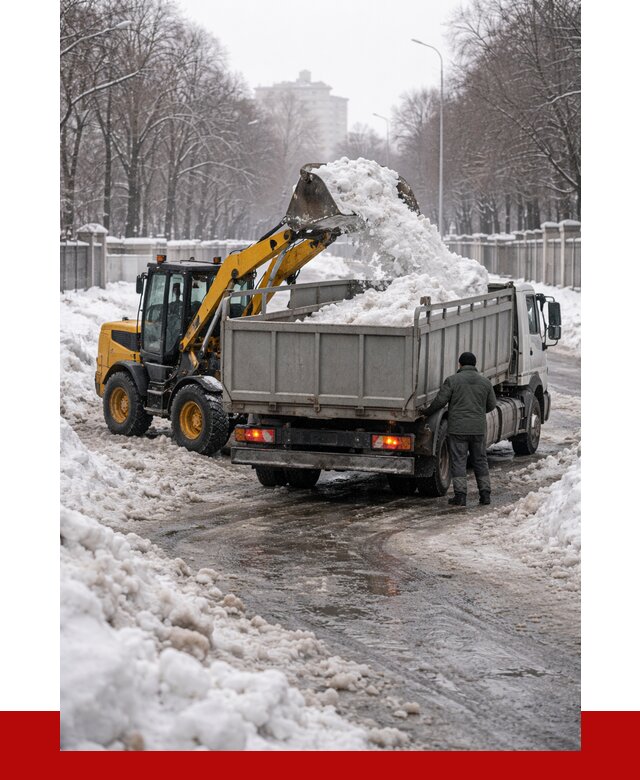 Вывоз снега с погрузкой в Сосногорске от 3611 р. ПРОНЕРУДСно