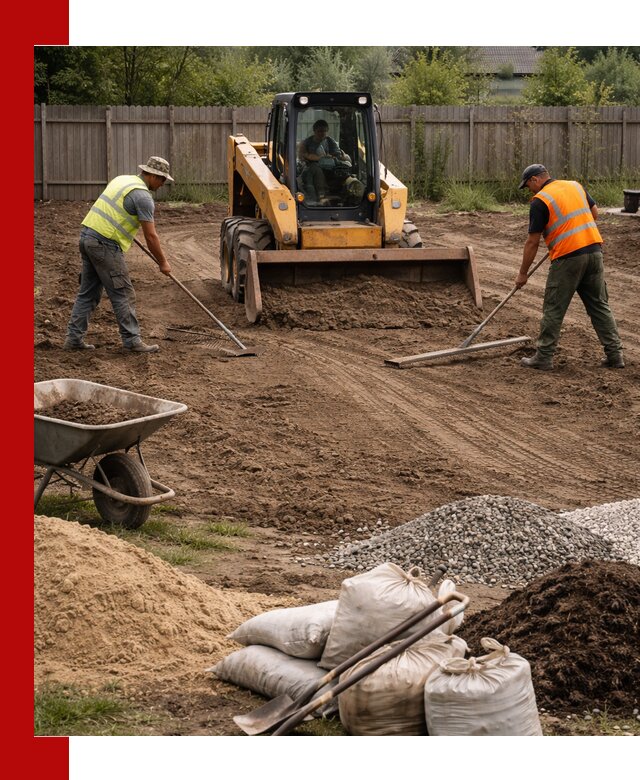 Выравнивание участка под строительство и благоустройство в Сосногорске