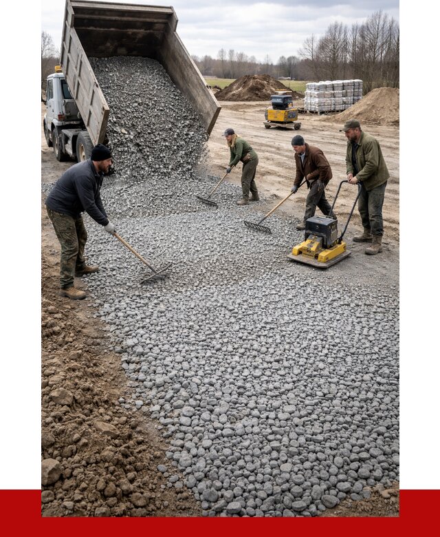 Устройство щебеночной подушки в Сосногорске от 4642 р. ПРОНЕРУДСно